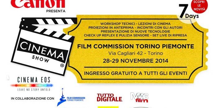 Canon Cinema Show a Torino il 28-29 novembre