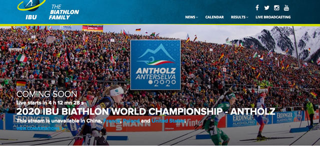 Allo stadio del Biathlon di Anterselva grazie alla EBU e SVG