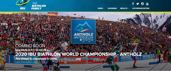 Allo stadio del Biathlon di Anterselva grazie alla EBU e SVG