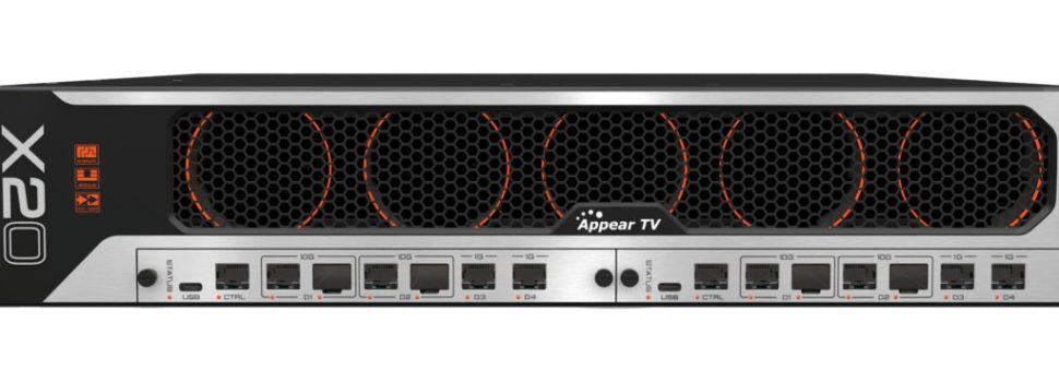 Appear tv: la piattaforma encoder X consuma 35 W per codificare un canale 4K live su HEVC