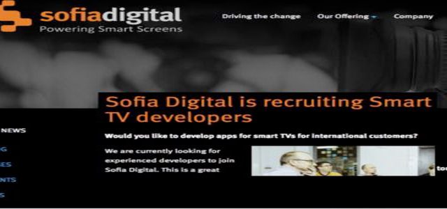 Sofia Digital sta reclutando sviluppatori di Smart TV