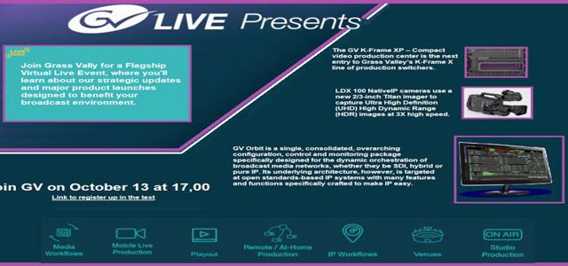 Grass Valley si presenta dal vivo il 13 ottobre