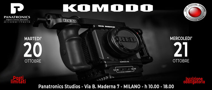 La nuova RED camera Komodo arriva in Panatronics il 20-21 ottobre