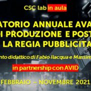 A febbraio 2021 parte il Laboratorio Annuale di Produzione Video del Centro Sperimentale di Cinematografia