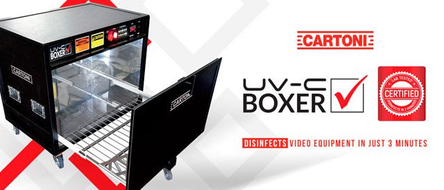 E' certificato: Cartoni UV-C Boxer sconfigge il Covid