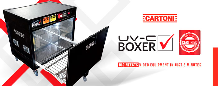 E' certificato: Cartoni UV-C Boxer sconfigge il Covid